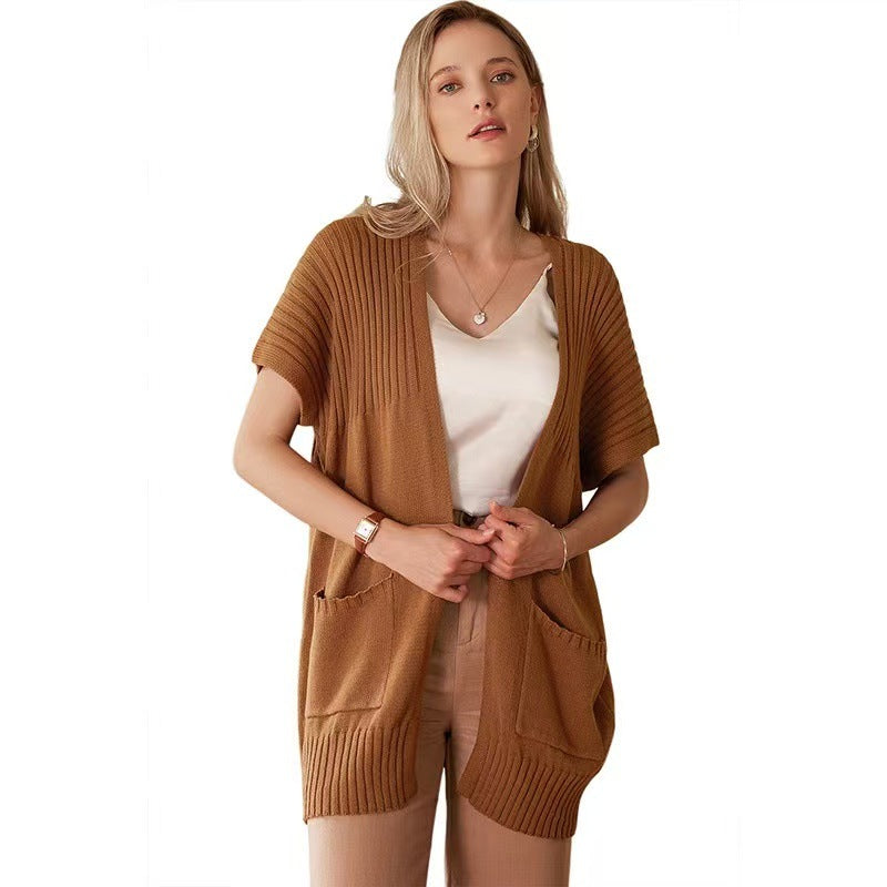CASSAVA™ - Lättvikts Öppen Framsides Stickad K cardigan