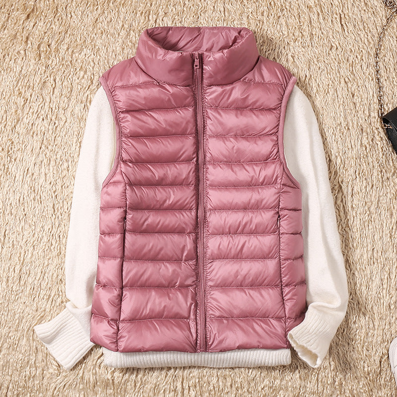 Galora – Ny bodywarmer med vita andfjädrar