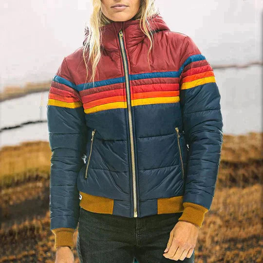 Rosa - Retro jacka med huva
