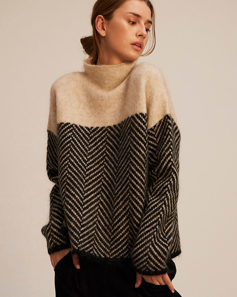 MALENE – TRÖJA MED TURTLENECK I BOMULL