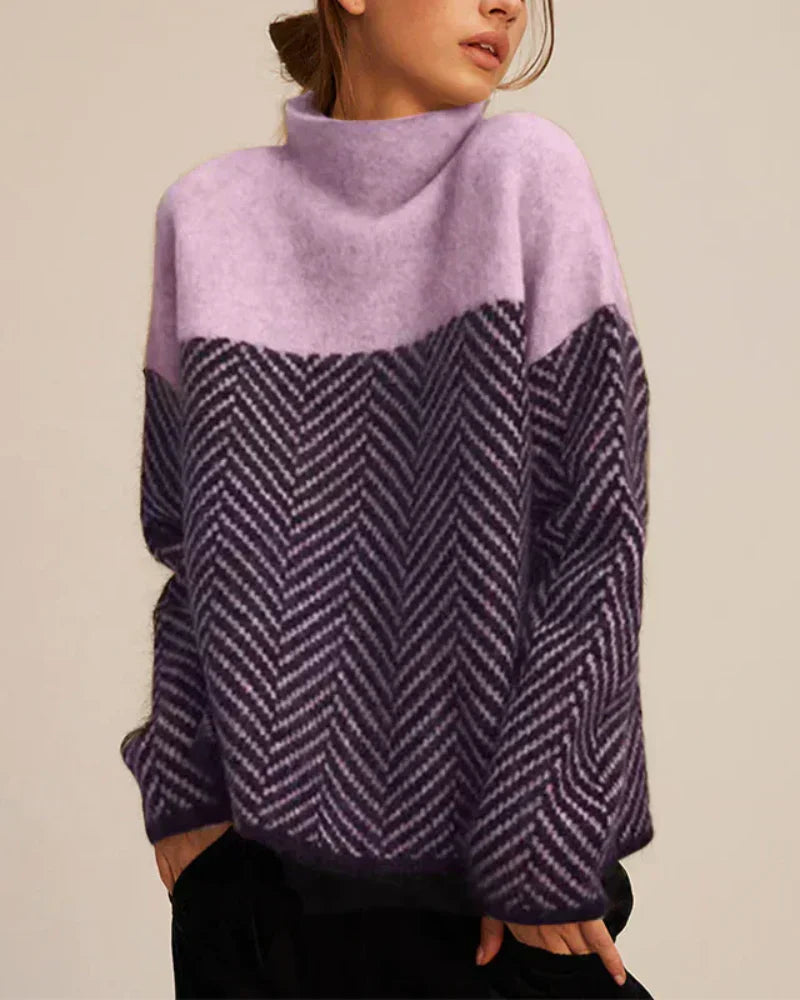 MALENE – TRÖJA MED TURTLENECK I BOMULL