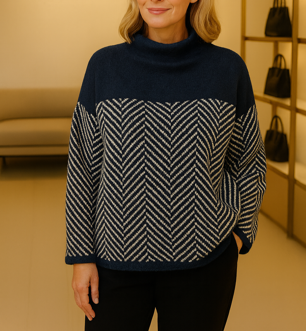 MALENE – TRÖJA MED TURTLENECK I BOMULL