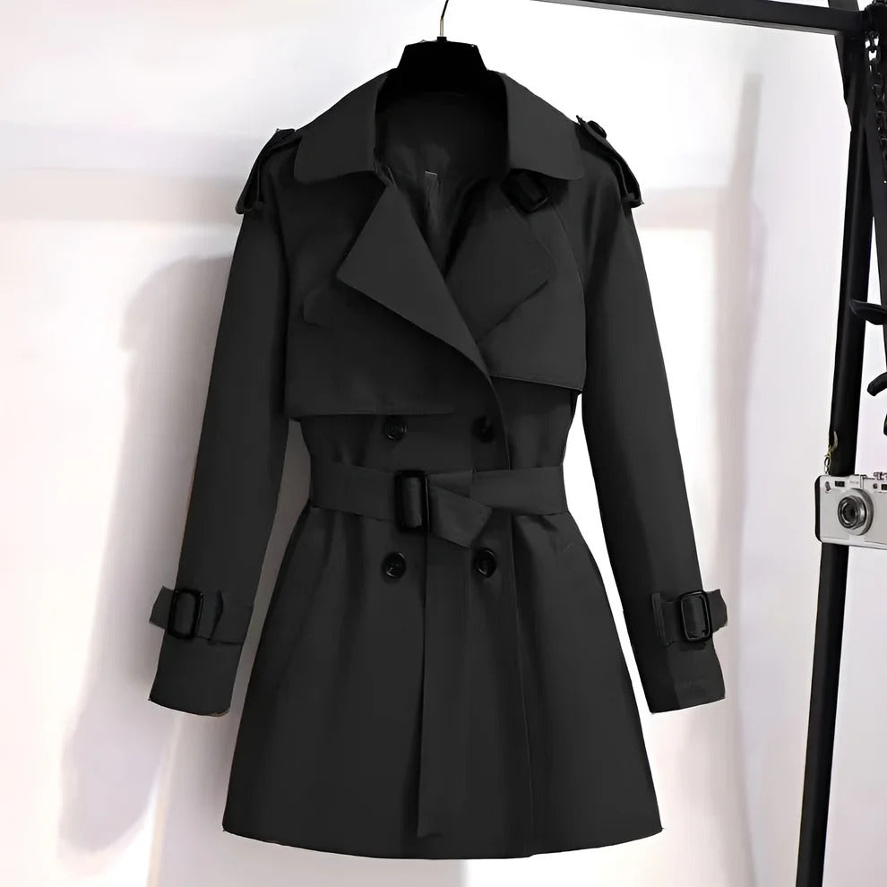 Mirella™ | Kort och chic trenchcoat för kvinnor