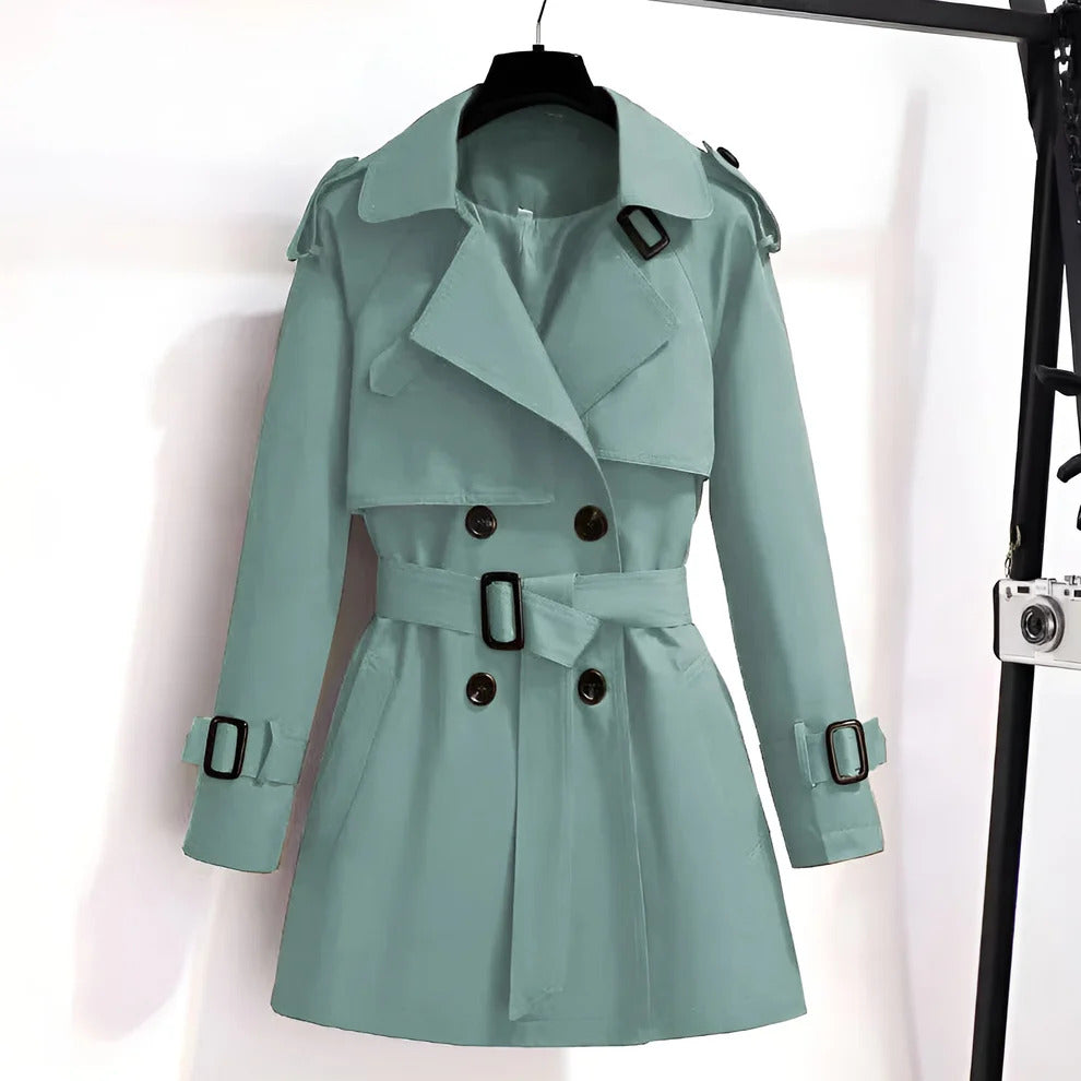 Mirella™ | Kort och chic trenchcoat för kvinnor